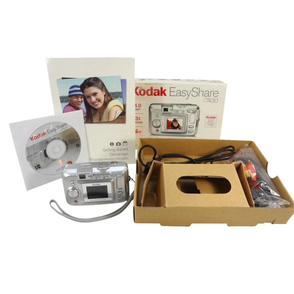 Kodak EasyShare CX7430 Digital Camera 4.0MP 3x Zoom Silver Vintage Digicam Boxed